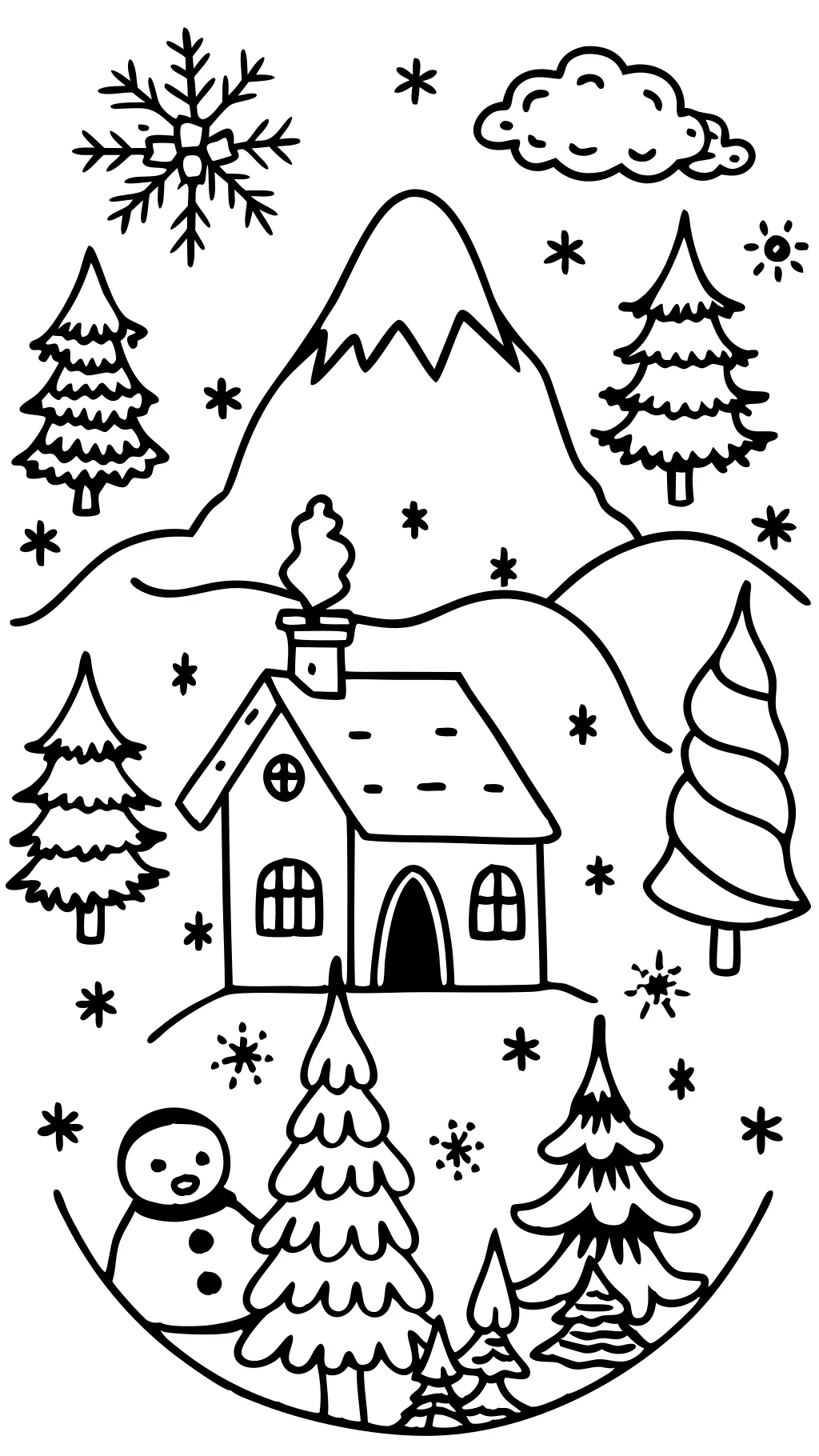 snow coloring pages